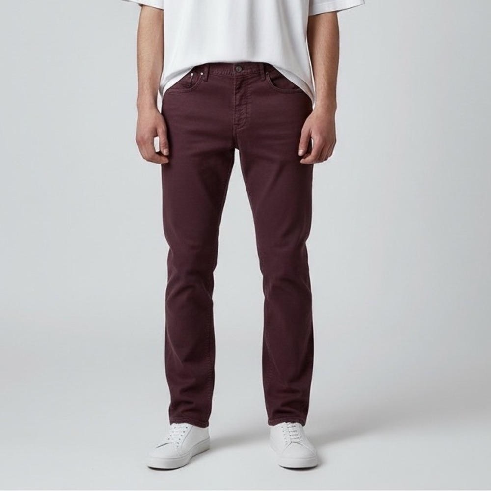 John Varvatos USA Bowery Slim Fit Jeans Mens 36 Burgundy Plum J306V3B W19